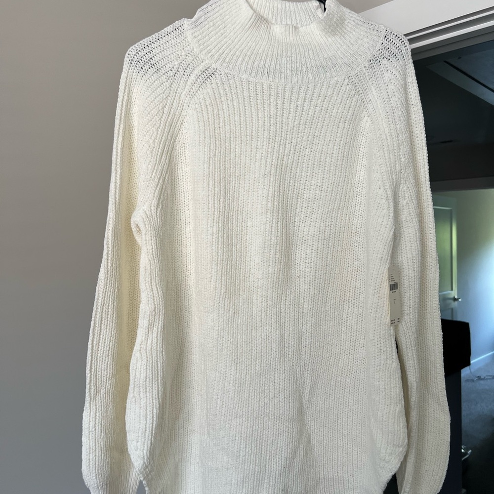 Anthropologie Cream Turtleneck Sweater